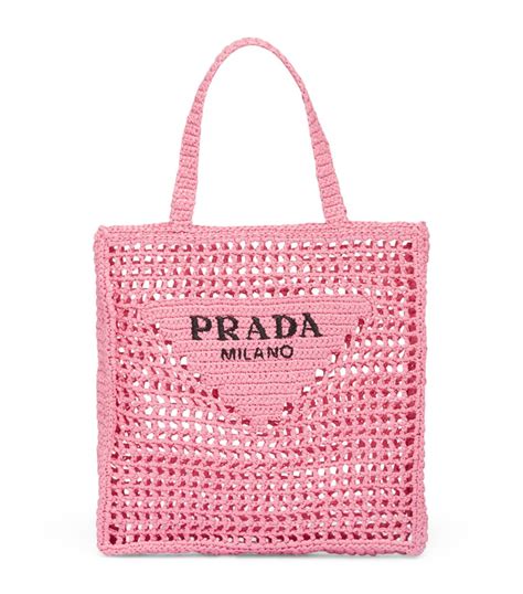 prada crochet tote bag price|prada foldable shopping tote.